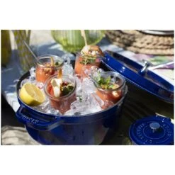 Staub Cocotte 28 Cm, Rond(e), Bleu Intense, Fonte -Staub Soldes Magasin 000008184