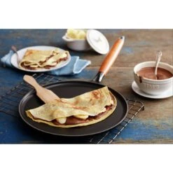 Staub Crêpière Avec Poignée En Bois 28 Cm, Fonte, Noir -Staub Soldes Magasin 000010360