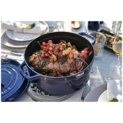 Staub Cocotte 26 Cm, Rond(e), Bleu Intense, Fonte -Staub Soldes Magasin 000011035