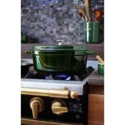 Staub Cocotte 33 Cm, Ovale, Basilic, Fonte -Staub Soldes Magasin 000016966