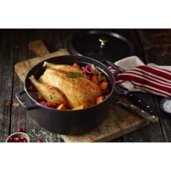 Staub Cocotte 26 Cm, Rond(e), Noir, Fonte -Staub Soldes Magasin 000017453