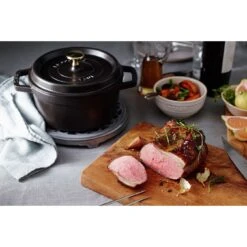 Staub Cocotte 20 Cm, Rond(e), Noir, Fonte -Staub Soldes Magasin 000017494