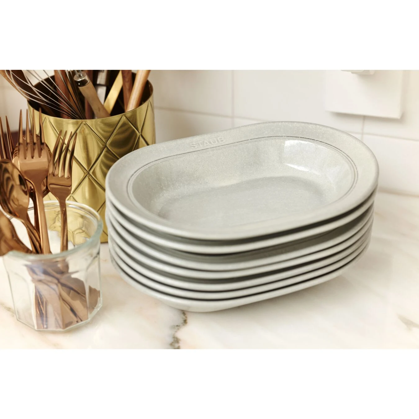 Staub Assiette 25 Cm, Céramique, Truffe Blanche 6 Staub Assiette 25 Cm, Céramique, Truffe Blanche – Image 4