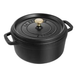 Staub Cocotte 24 Cm, Rond(e), Noir, Fonte