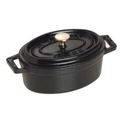 Staub Mini Cocotte 11 Cm, Ovale, Noir, Fonte