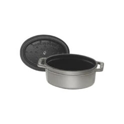 Staub Mini Cocotte 11 Cm, Ovale, Gris Graphite, Fonte -Staub Soldes Magasin 40500 116 0 5