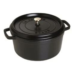 Staub Cocotte 28 Cm, Rond(e), Noir, Fonte