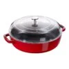 Staub Sauteuse Avec Couvercle En Verre 28 Cm, Fonte -Staub Soldes Magasin 40501 038 0 1