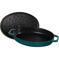 Staub Plat Empilable Avec Couvercle 33 Cm, Fonte 12 Staub Plat Empilable Avec Couvercle 33 Cm, Fonte -Staub Soldes Magasin 40501 125 0 6