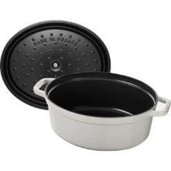 Staub Cocotte 23 Cm, Ovale, Truffe Blanche, Fonte -Staub Soldes Magasin 40501421 5