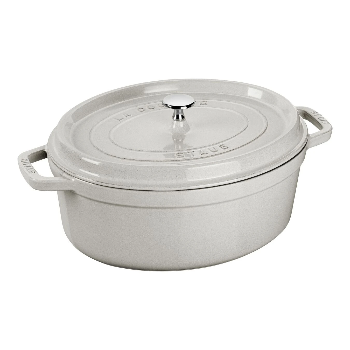 Staub Cocotte 27 Cm, Ovale, Truffe Blanche, Fonte 3 Staub Cocotte 27 Cm, Ovale, Truffe Blanche, Fonte