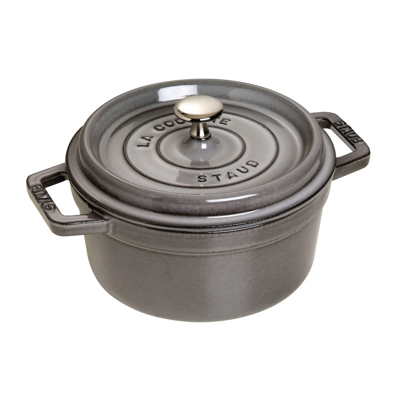 Staub Cocotte 22 Cm, Rond(e), Gris Graphite, Fonte 3 Staub Cocotte 22 Cm, Rond(e), Gris Graphite, Fonte