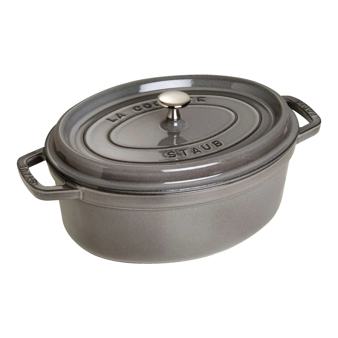 Staub Cocotte 31 Cm, Ovale, Gris Graphite, Fonte 3 Staub Cocotte 31 Cm, Ovale, Gris Graphite, Fonte