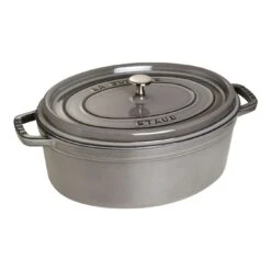 Staub Cocotte 33 Cm, Ovale, Gris Graphite, Fonte