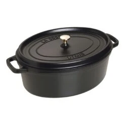 Staub Cocotte 37 Cm, Ovale, Noir, Fonte