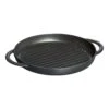 Staub Pure Gril 26 Cm, Rond(e), Noir, Fonte
