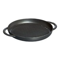 Staub Pure Gril 26 Cm, Rond(e), Noir, Fonte