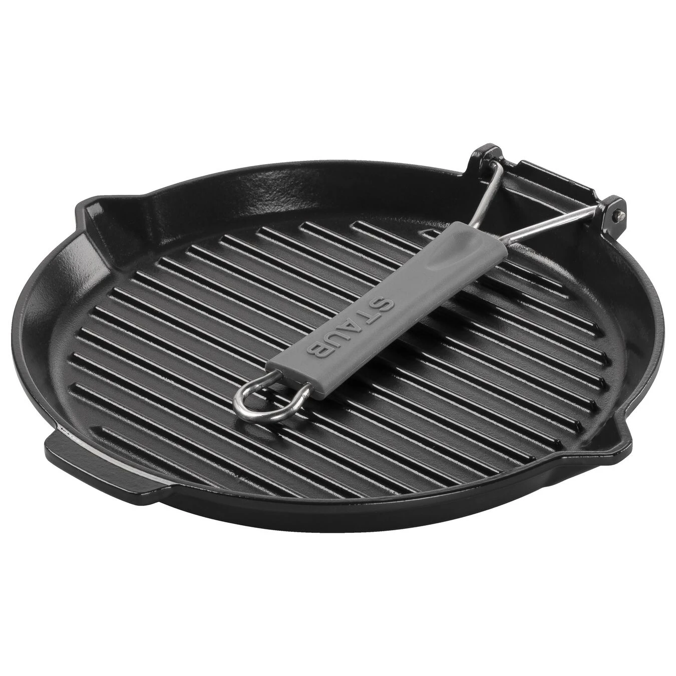 Staub Gril Avec Bec Verseur 28 Cm, Fonte, Noir 4 Staub Gril Avec Bec Verseur 28 Cm, Fonte, Noir – Image 2
