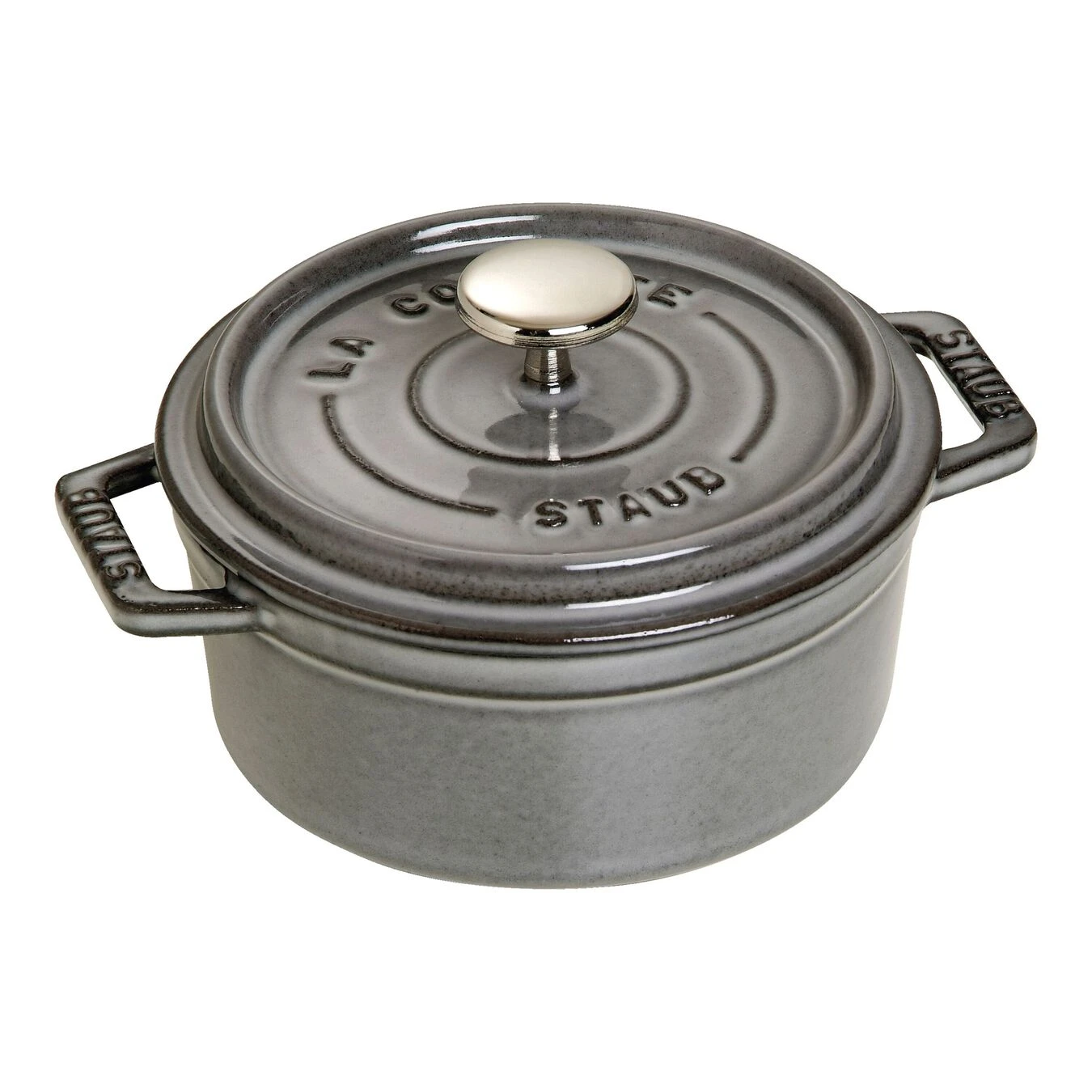 Staub Cocotte 12 Cm, Rond(e), Gris Graphite, Fonte 3 Staub Cocotte 12 Cm, Rond(e), Gris Graphite, Fonte