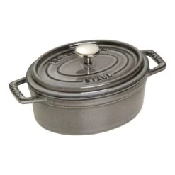 Staub Cocotte 17 Cm, Ovale, Gris Graphite, Fonte