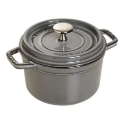 Staub Cocotte 16 Cm, Rond(e), Gris Graphite, Fonte
