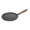 Staub Crêpière Avec Poignée En Bois 28 Cm, Fonte, Noir -Staub Soldes Magasin 40509 525 0 4