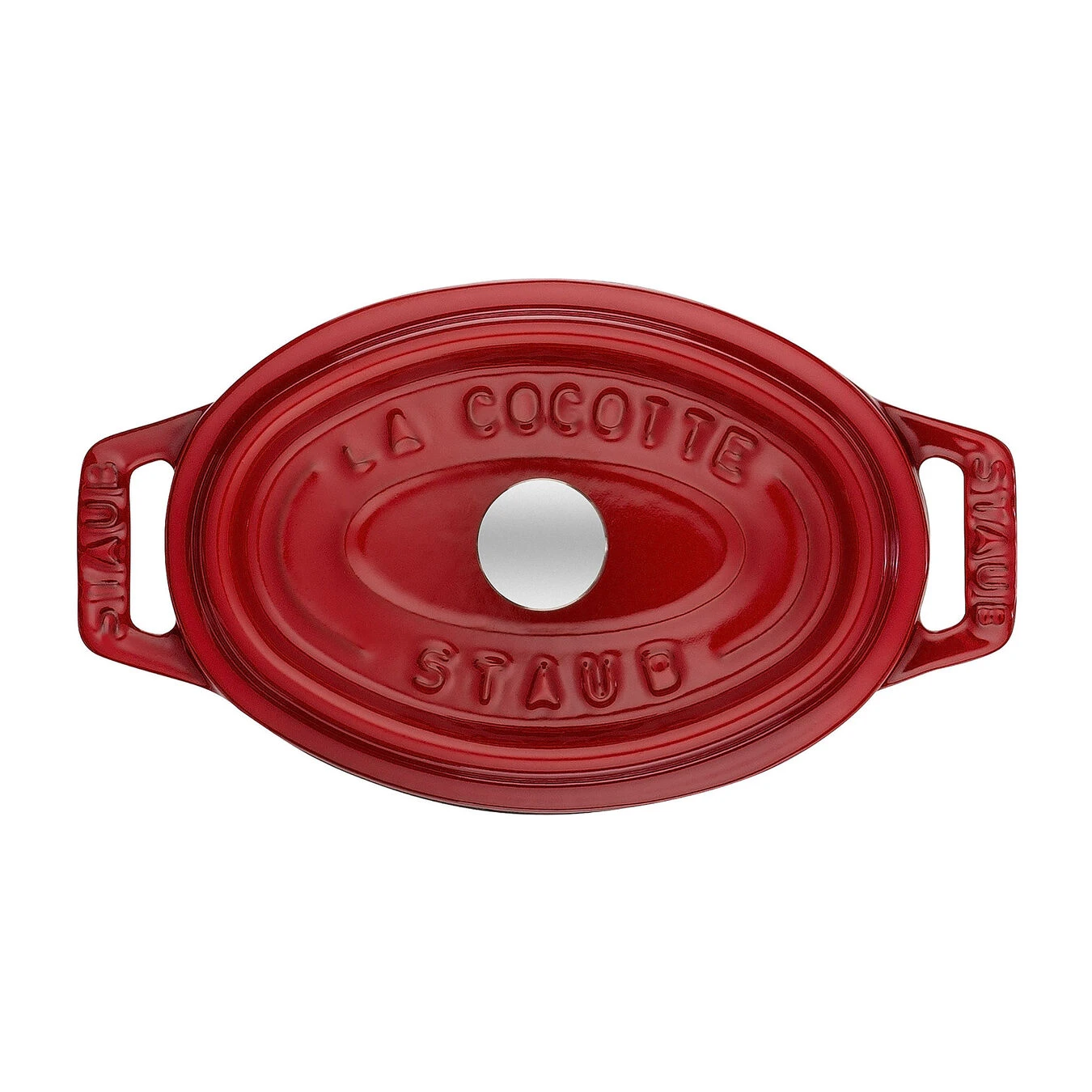 Staub Mini Cocotte 11 Cm, Ovale, Cerise, Fonte 4 Staub Mini Cocotte 11 Cm, Ovale, Cerise, Fonte – Image 2