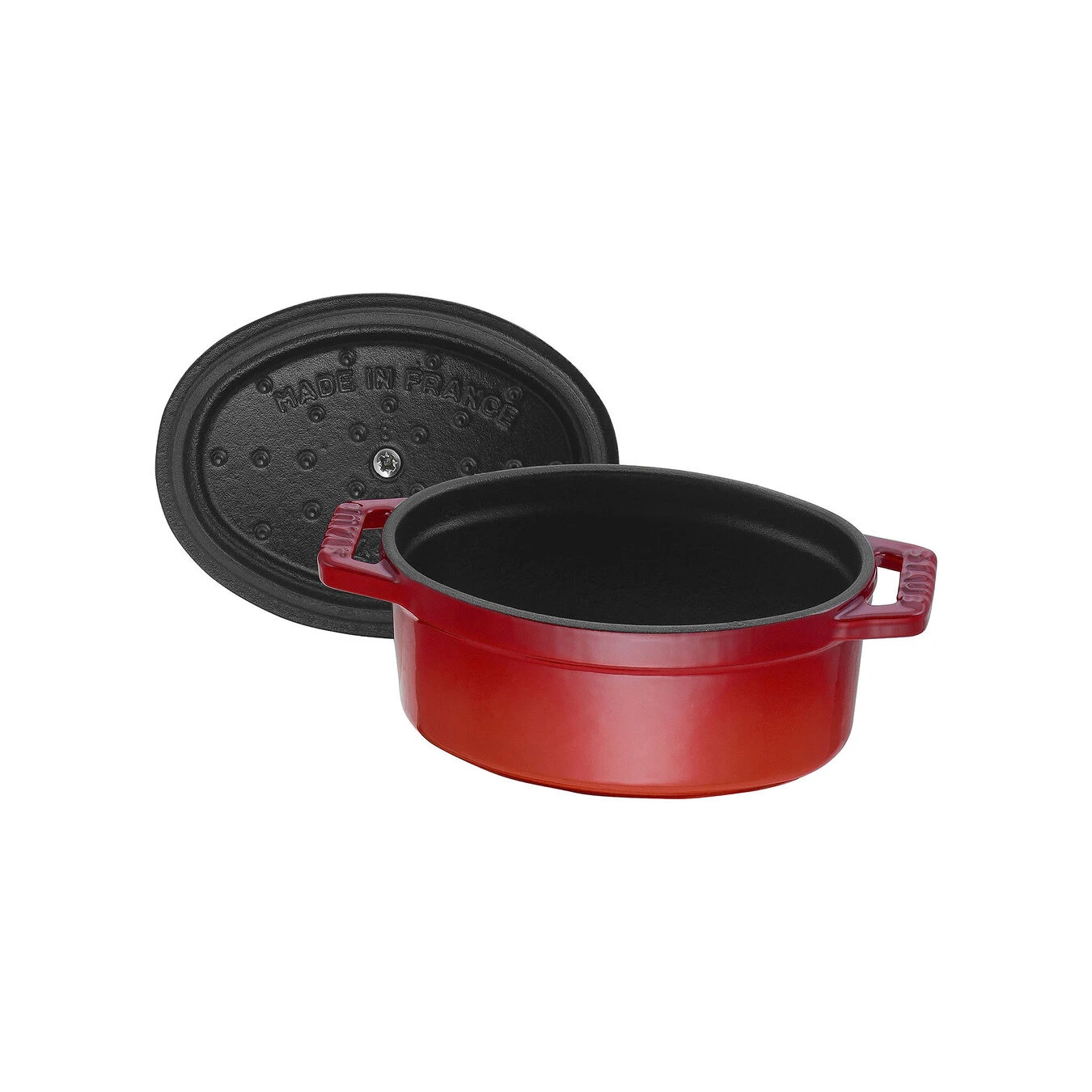 Staub Mini Cocotte 11 Cm, Ovale, Cerise, Fonte 7 Staub Mini Cocotte 11 Cm, Ovale, Cerise, Fonte – Image 5