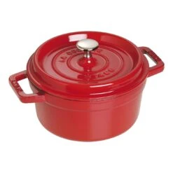 Staub Cocotte 20 Cm, Rond(e), Cerise, Fonte