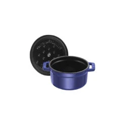 Staub Mini Cocotte 10 Cm, Rond(e), Bleu Intense, Fonte -Staub Soldes Magasin 40510 262 0 5