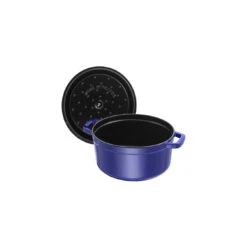 Staub Cocotte 22 Cm, Rond(e), Bleu Intense, Fonte -Staub Soldes Magasin 40510 265 0 5 1