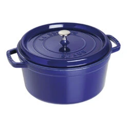 Staub Cocotte 28 Cm, Rond(e), Bleu Intense, Fonte