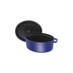 Staub Cocotte 31 Cm, Ovale, Bleu Intense, Fonte -Staub Soldes Magasin 40510 288 0 5 2
