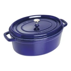 Staub Cocotte 33 Cm, Ovale, Bleu Intense, Fonte