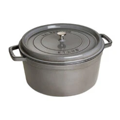 Staub Cocotte 34 Cm, Rond(e), Gris Graphite, Fonte
