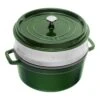 Staub Cocotte Avec Panier Vapeur 26 Cm, Rond(e), Basilic, Fonte -Staub Soldes Magasin 40510603