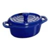 Staub Mini Cocotte 10 Cm, Ovale, Bleu Intense, Céramique -Staub Soldes Magasin 40511 087 0 1