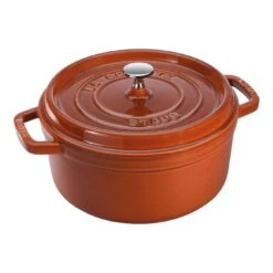 Staub Cocotte 28 Cm, Rond(e), Cannelle, Fonte