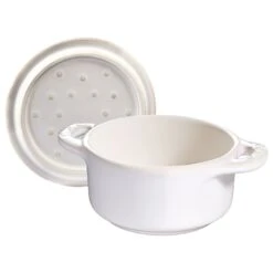 Staub Mini Cocotte 10 Cm, Rond(e), Blanc Ivoire, Céramique -Staub Soldes Magasin 40511 997 0 3