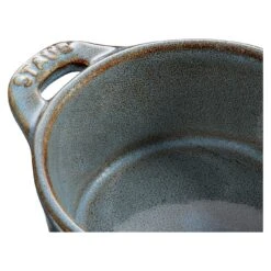 Staub Mini Cocotte 10 Cm, Rond(e), Turquoise Antique, Céramique -Staub Soldes Magasin 40512 000 0 2