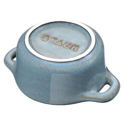 Staub Mini Cocotte 10 Cm, Rond(e), Turquoise Antique, Céramique -Staub Soldes Magasin 40512 000 0 5