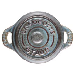 Staub Mini Cocotte 10 Cm, Rond(e), Turquoise Antique, Céramique -Staub Soldes Magasin 40512 000 0 6