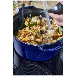 Staub Cocotte 28 Cm, Rond(e), Bleu Intense, Fonte -Staub Soldes Magasin 424418292