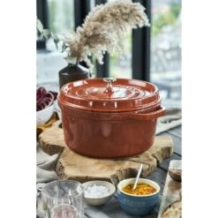 Staub Cocotte 26 Cm, Rond(e), Cannelle, Fonte -Staub Soldes Magasin 424418894