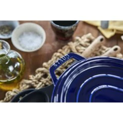 Staub Cocotte 33 Cm, Ovale, Bleu Intense, Fonte -Staub Soldes Magasin 424419733