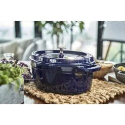 Staub Cocotte 33 Cm, Ovale, Bleu Intense, Fonte -Staub Soldes Magasin 424419735