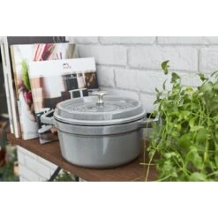 Staub Cocotte 18 Cm, Rond(e), Gris Graphite, Fonte -Staub Soldes Magasin 750032230
