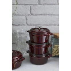 Staub Mini Cocotte 10 Cm, Rond(e), Grenadine, Fonte -Staub Soldes Magasin 750032262