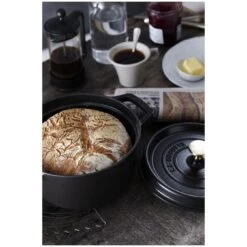 Staub Cocotte 22 Cm, Rond(e), Noir, Fonte -Staub Soldes Magasin 750033064