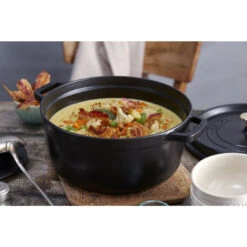 Staub Cocotte 28 Cm, Rond(e), Noir, Fonte 13 Staub Cocotte 28 Cm, Rond(e), Noir, Fonte -Staub Soldes Magasin 750033443